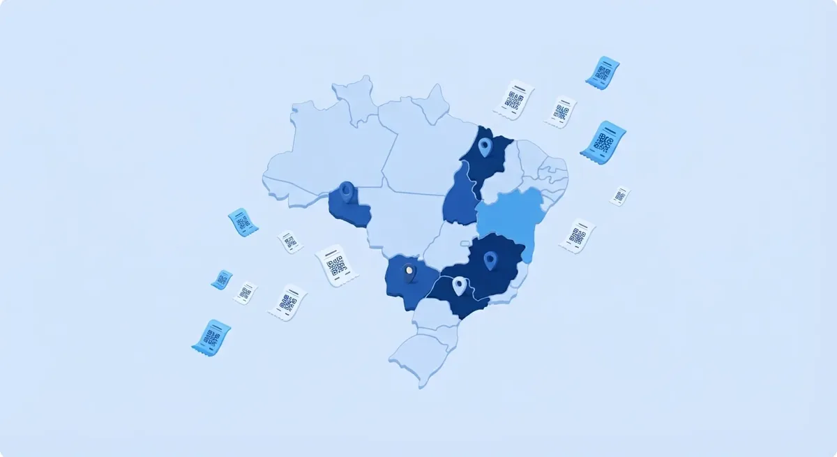 Illustration of the NFC-e across Brazil