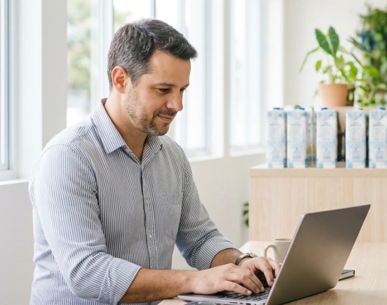 Beverage distributor using TagPlus on a laptop